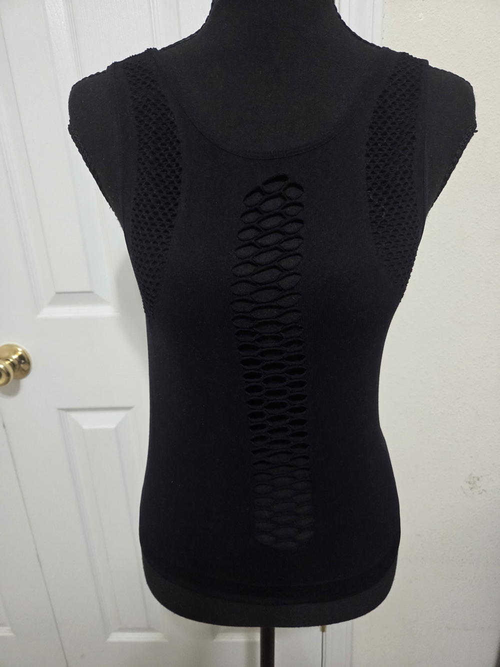 Rue21 Black Sleeveless Tank with Mesh Cutouts